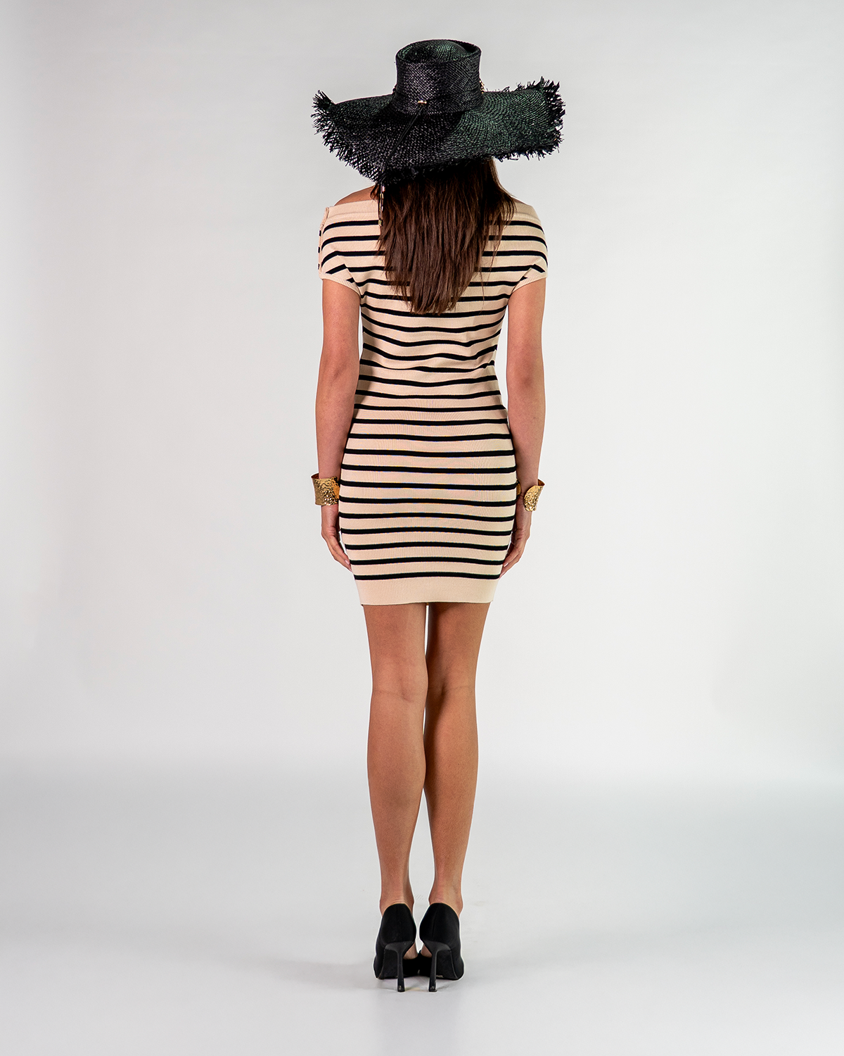 Abito in Maglia a Strisce