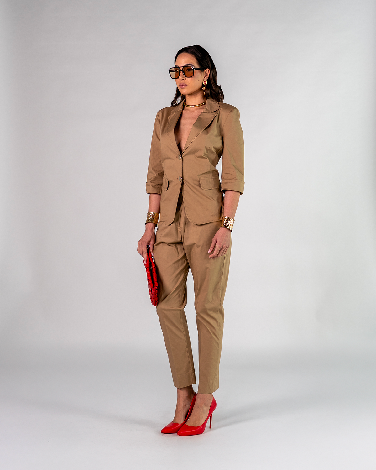 Blazer Slim Fit Manica 3/4