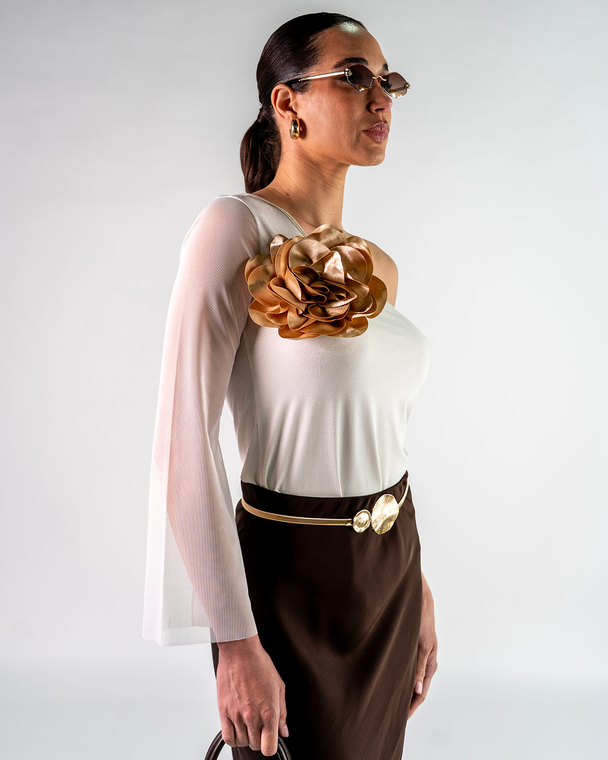Top Monospalla con Fiore
