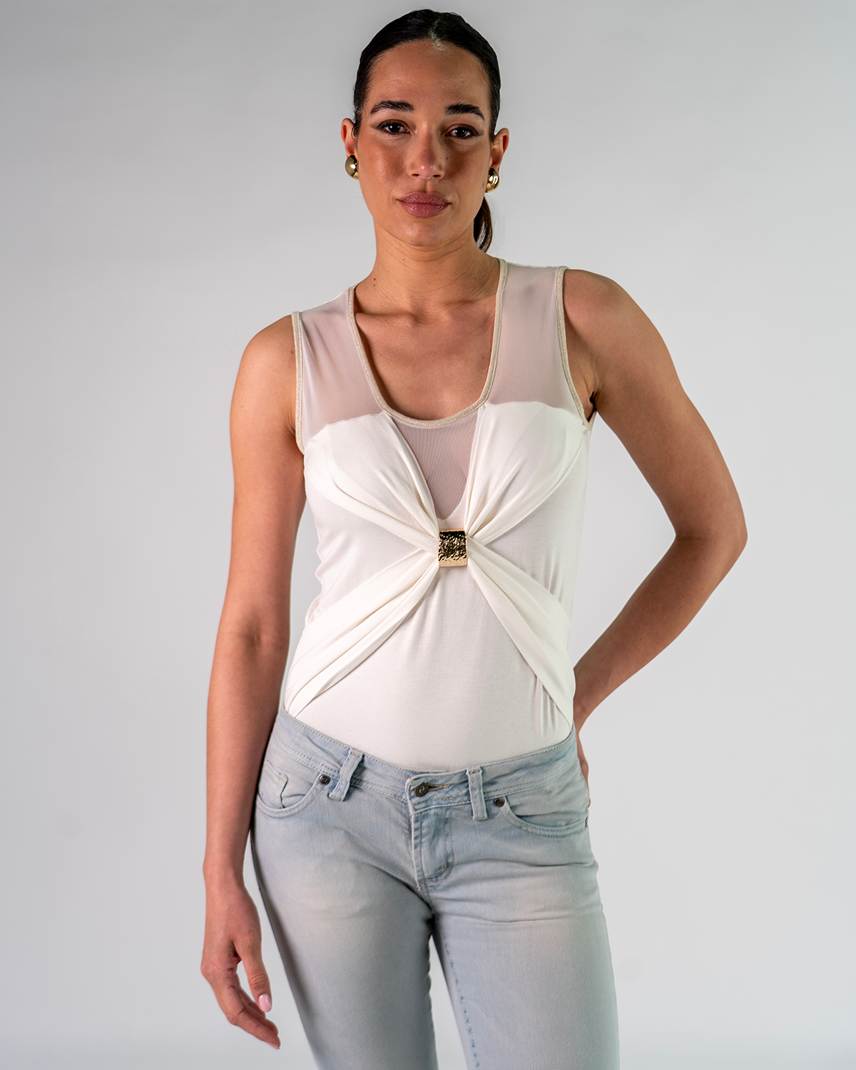 Top Incrocio Tulle&Gioiello