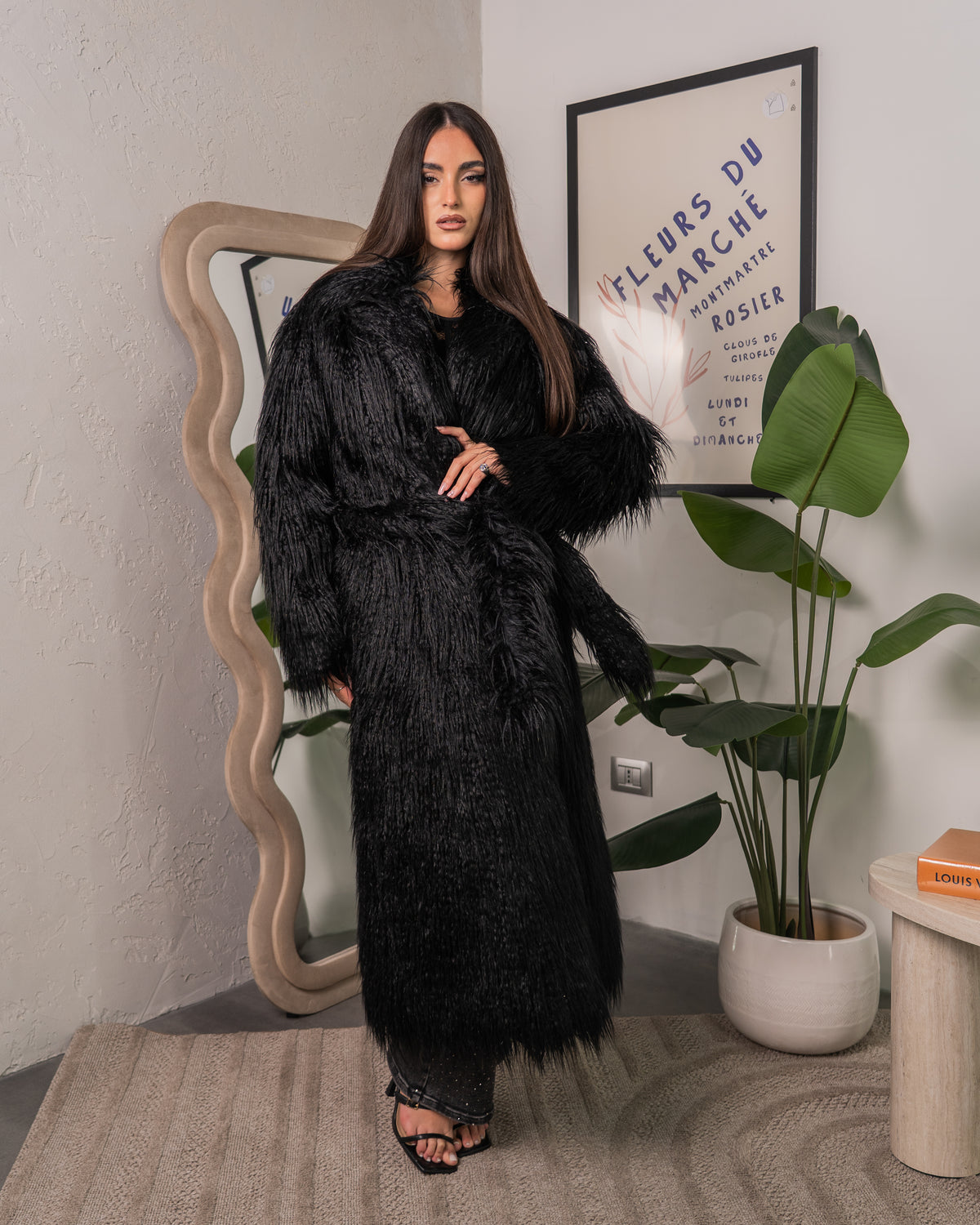 Cappotto Lungo in Ecopelliccia