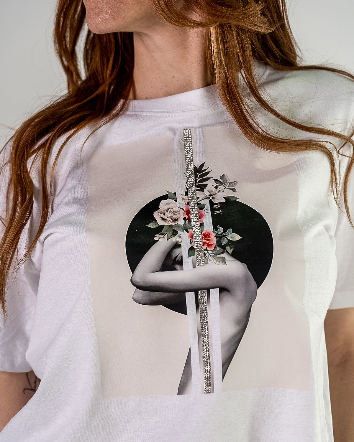 T shirt floral silhouette