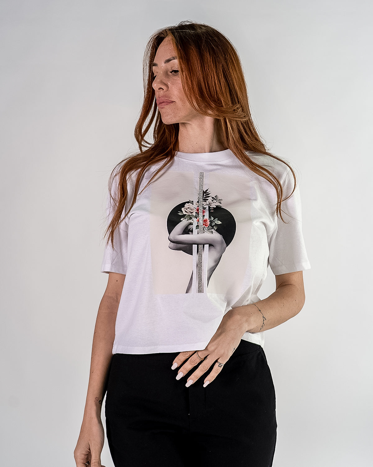 T shirt floral silhouette