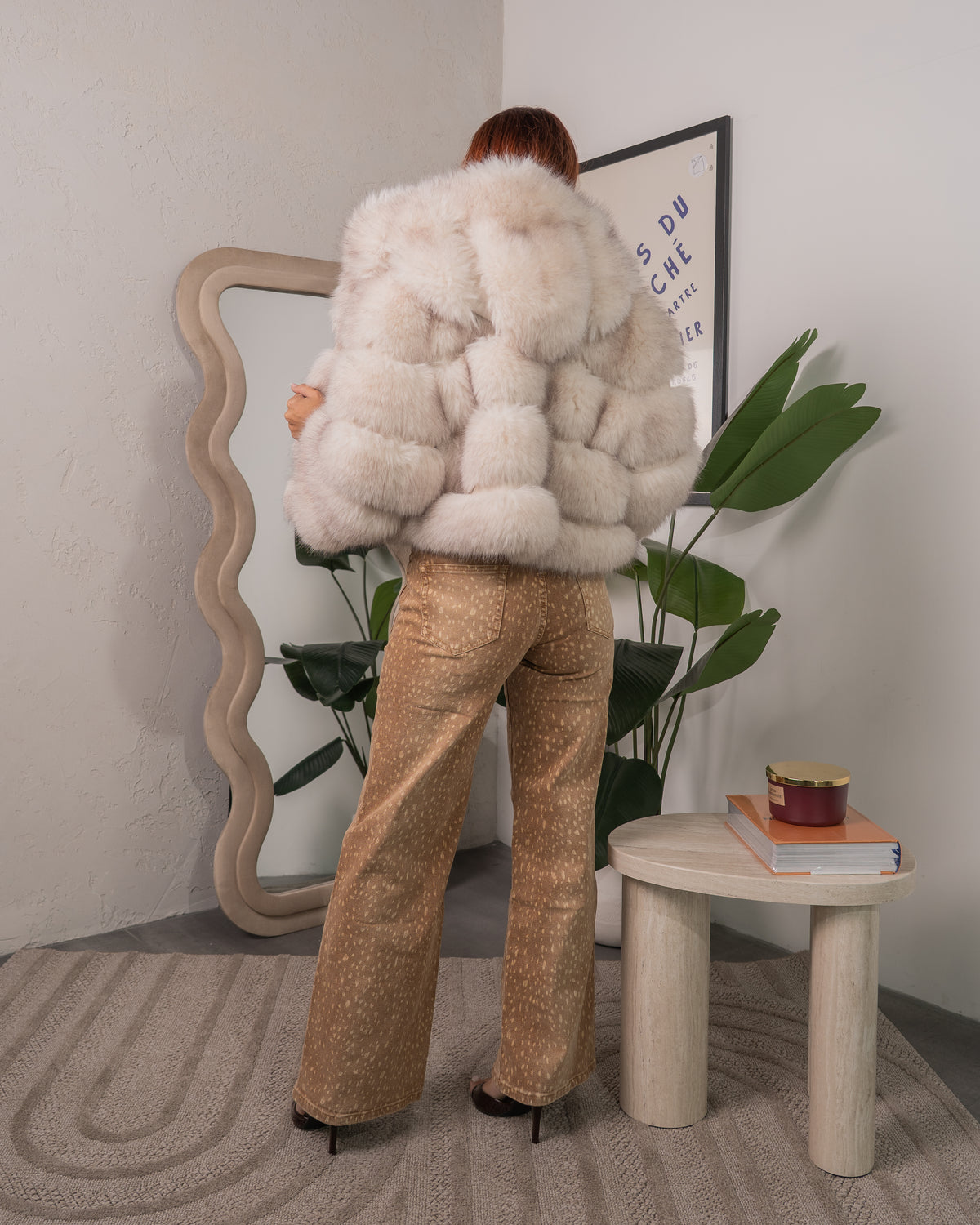 Pelliccia Ecologica con Intarsi