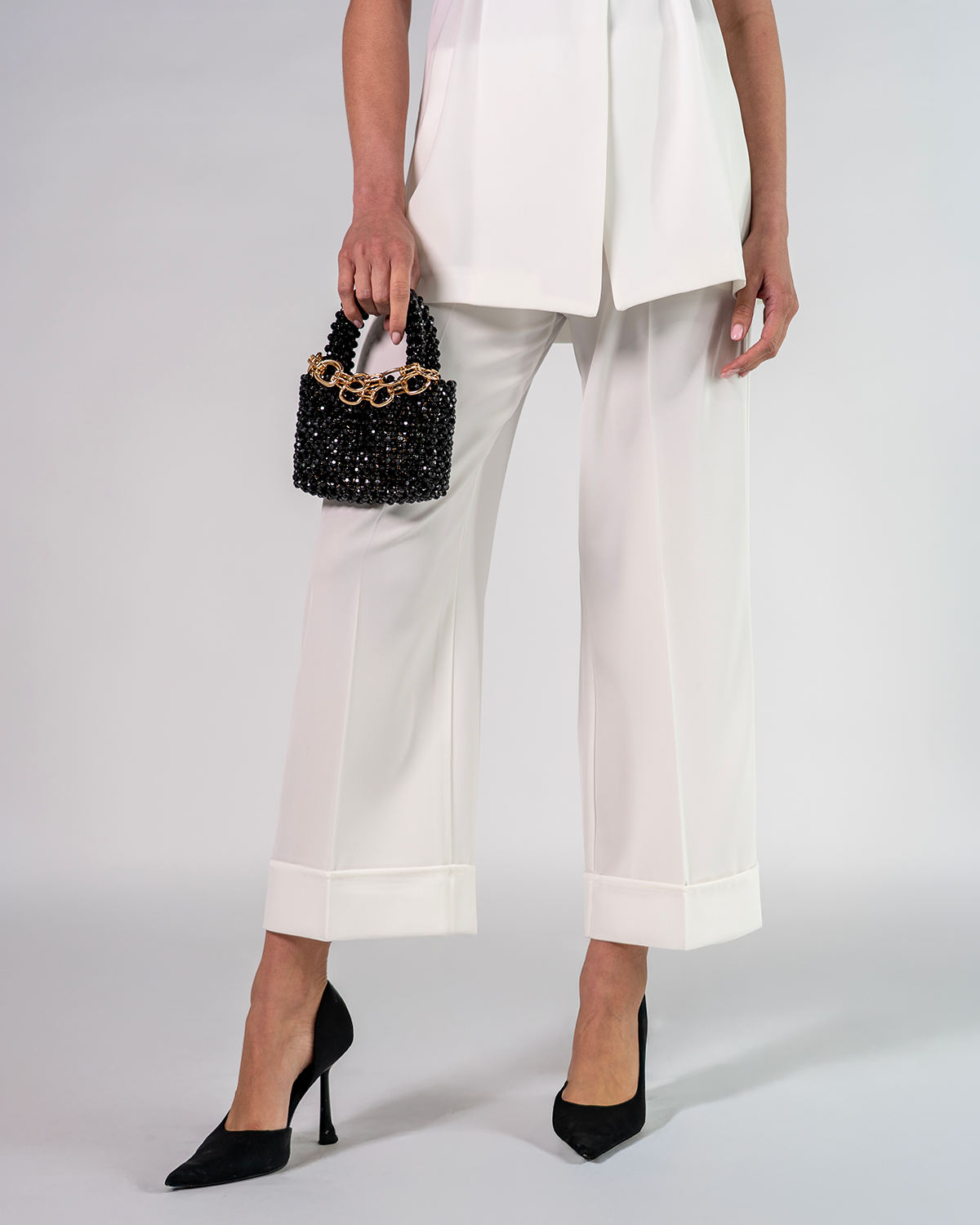 Pantalone Cropped Gamba Ampia