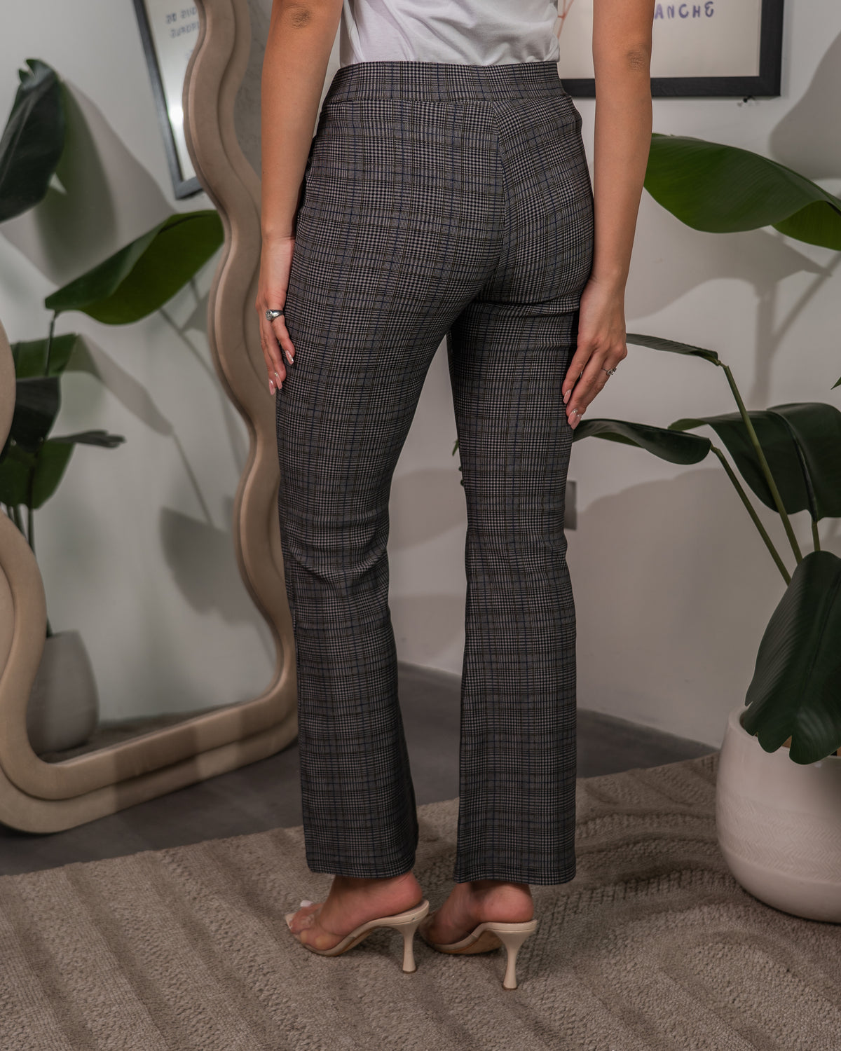 Pantalone Scozzese con stampe Floreali F/W