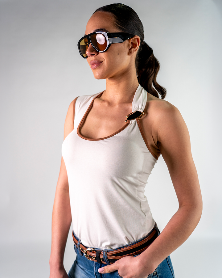 Top Halter con Anello