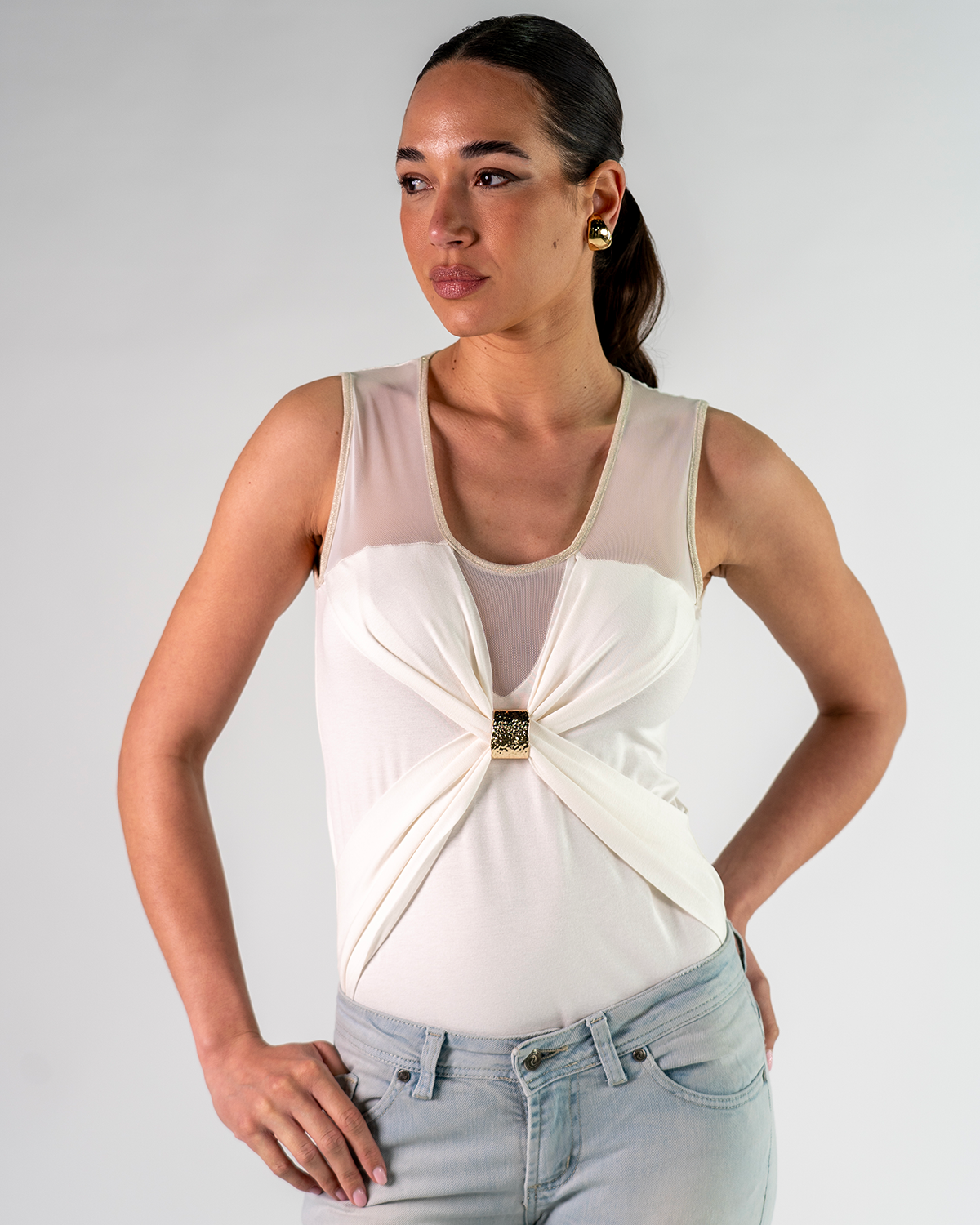 Top Incrocio Tulle&Gioiello