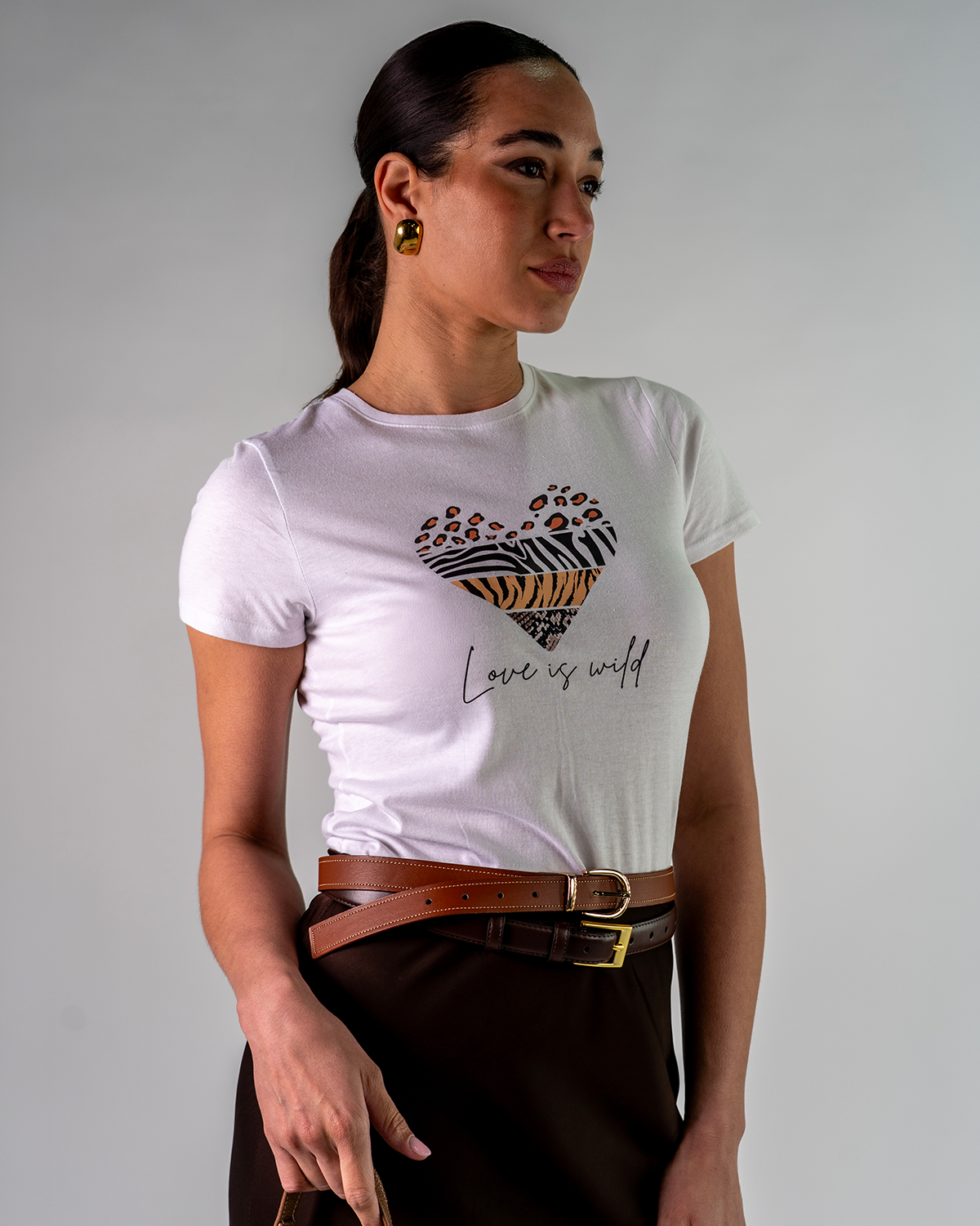 T-Shirt in cotone Stampa Animalier