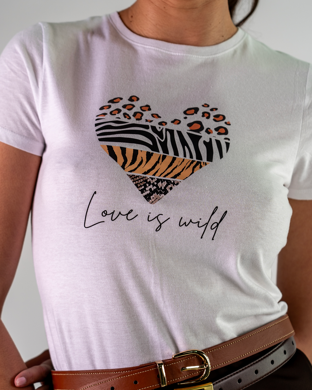 T-Shirt in cotone Stampa Animalier