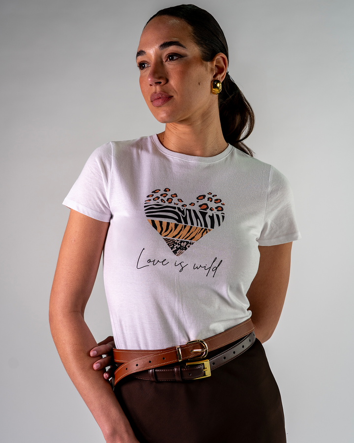 T-Shirt in cotone Stampa Animalier
