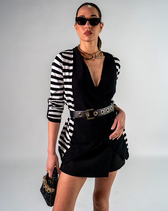 Cardigan in Maglia a Strisce
