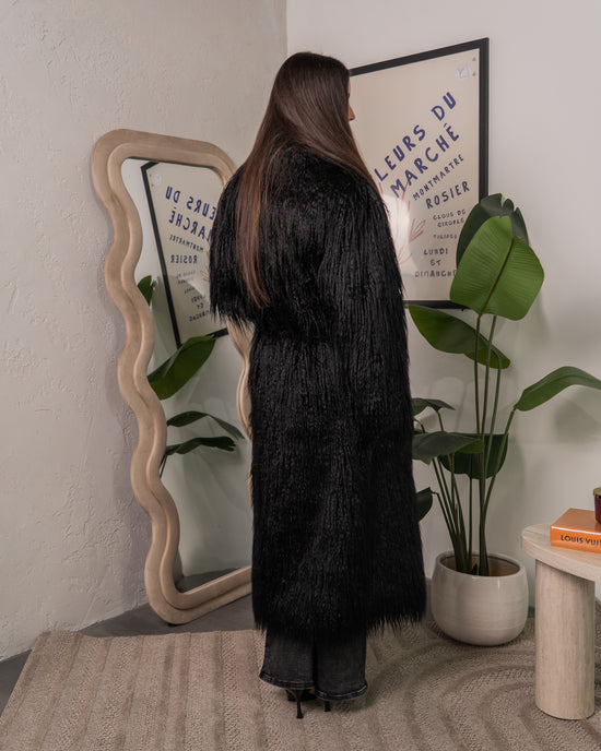 Cappotto Lungo in Ecopelliccia