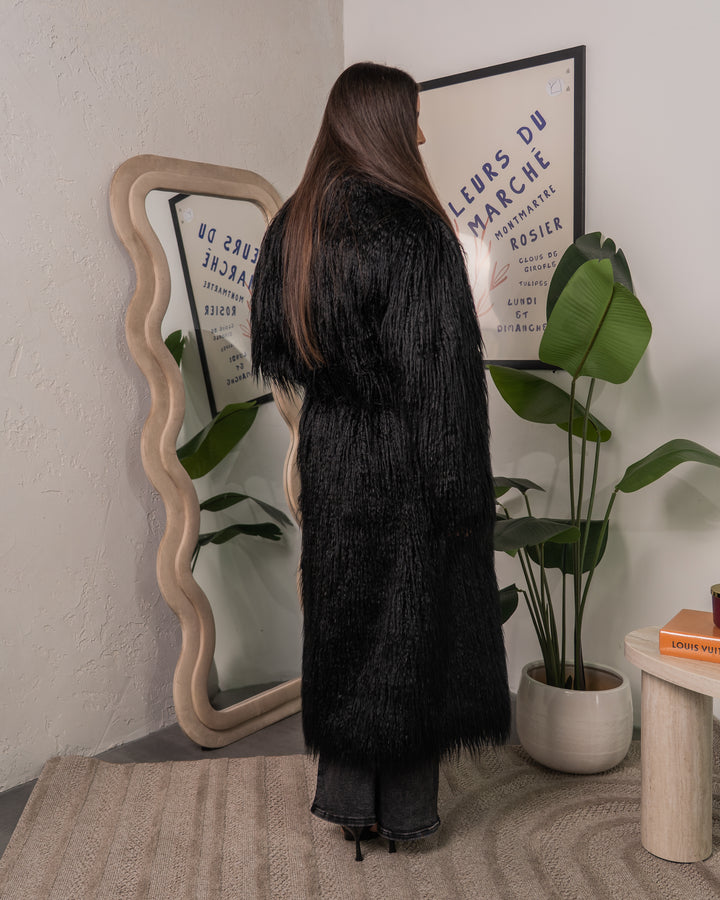 Cappotto Lungo in Ecopelliccia