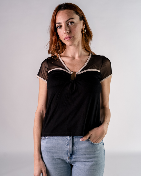 Top con Scollo Tondo