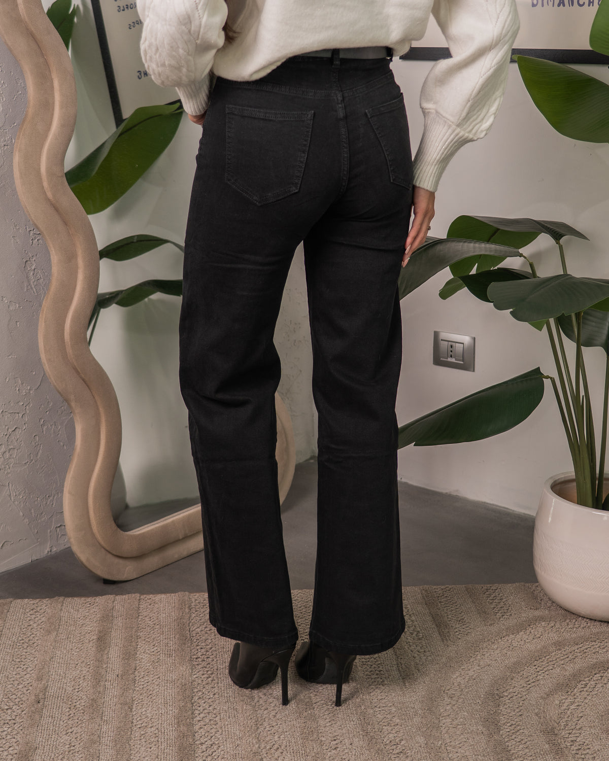 Jeans Bootcut con Cintura Coordinata