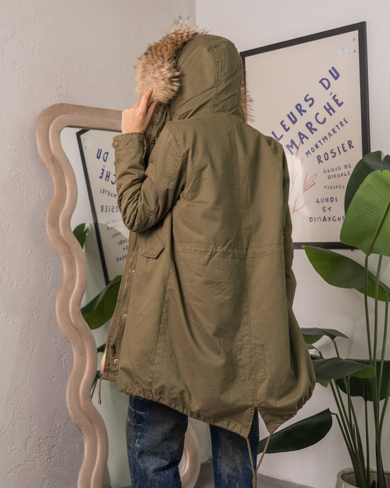 Parka Foderato Ecopelliccia Multicolor