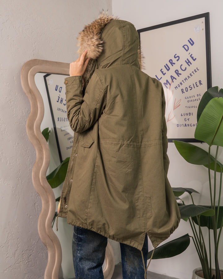 Parka Foderato Ecopelliccia Multicolor
