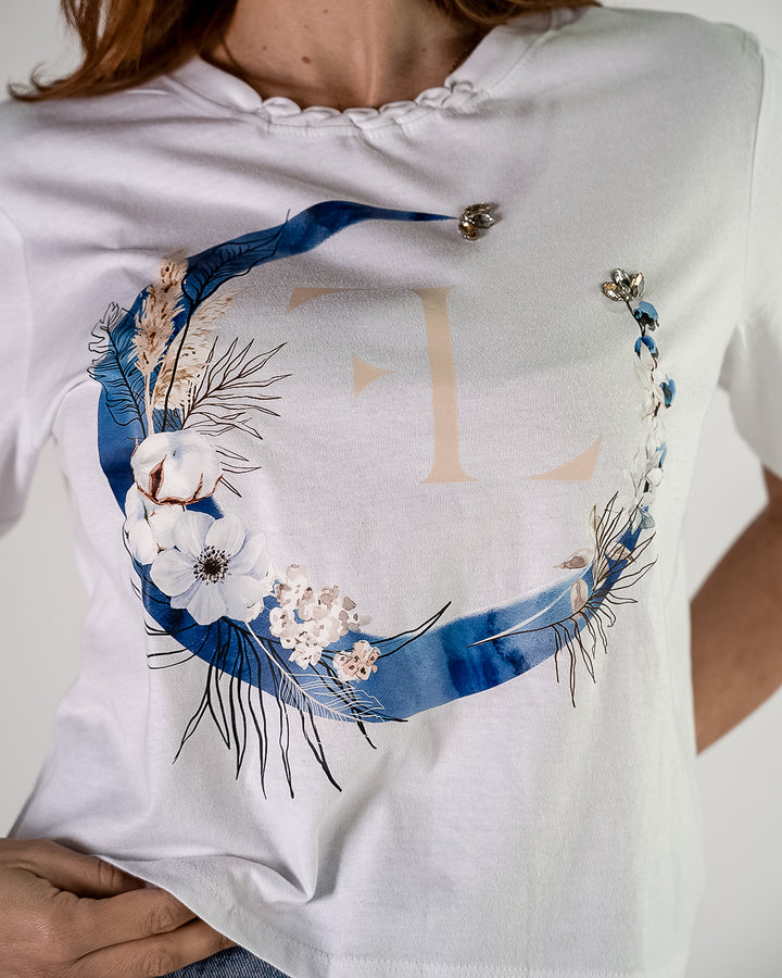 T-shirt in cotone Mezzaluna