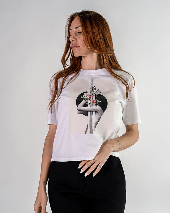 T shirt floral silhouette