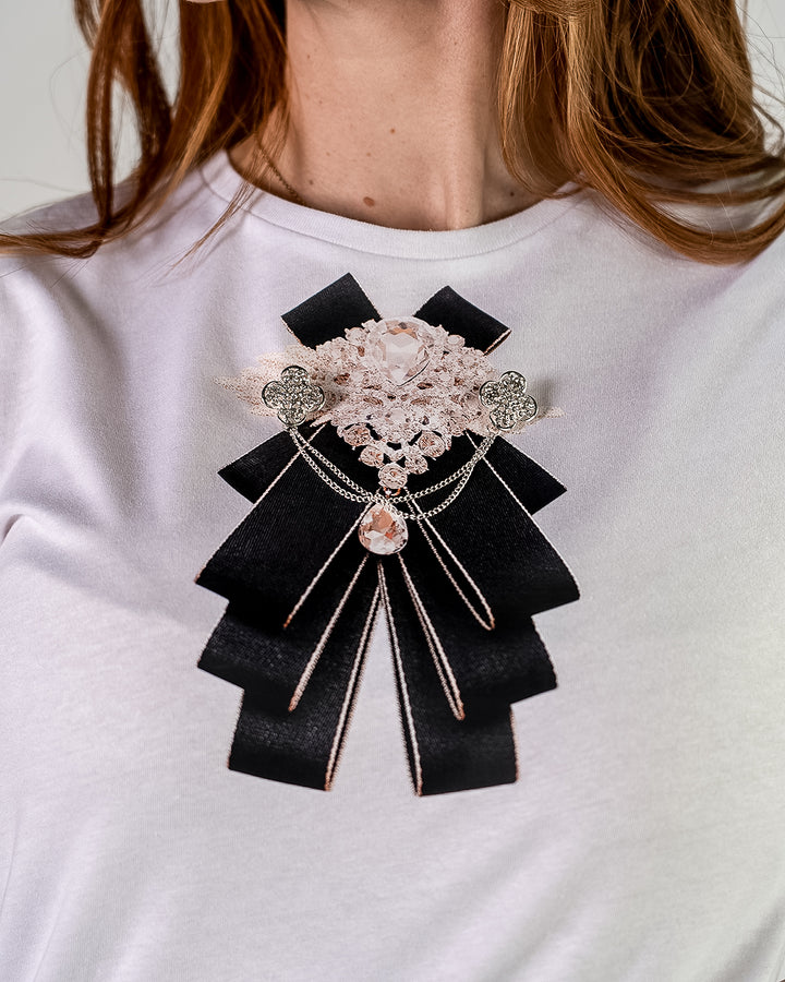 T shirt fiocco gioiello