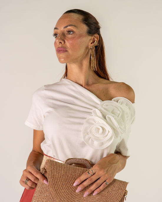 T-shirt Monospalla Fiore