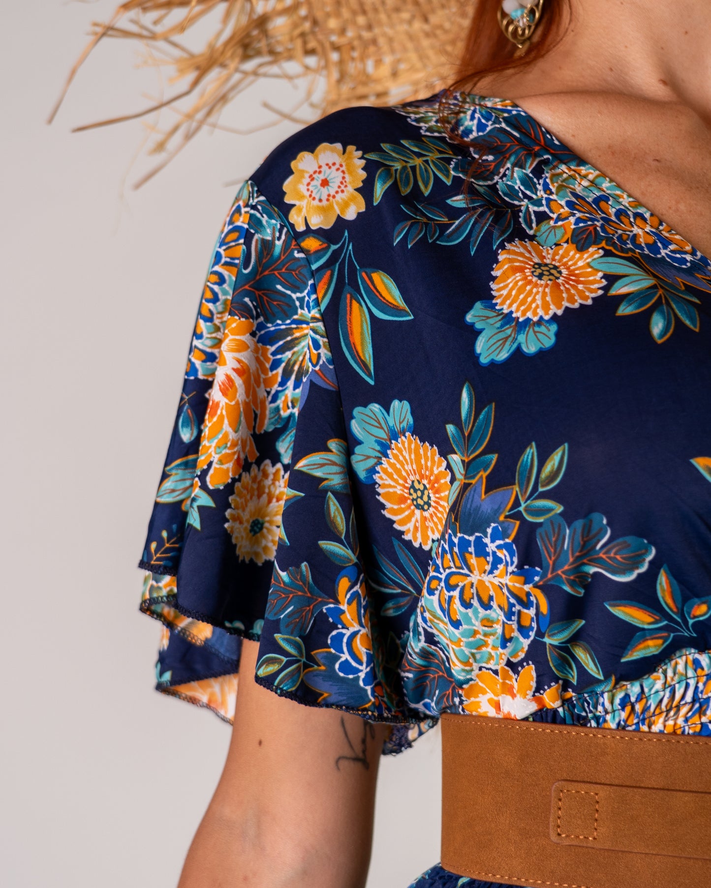 Vestito floreale mezza manica