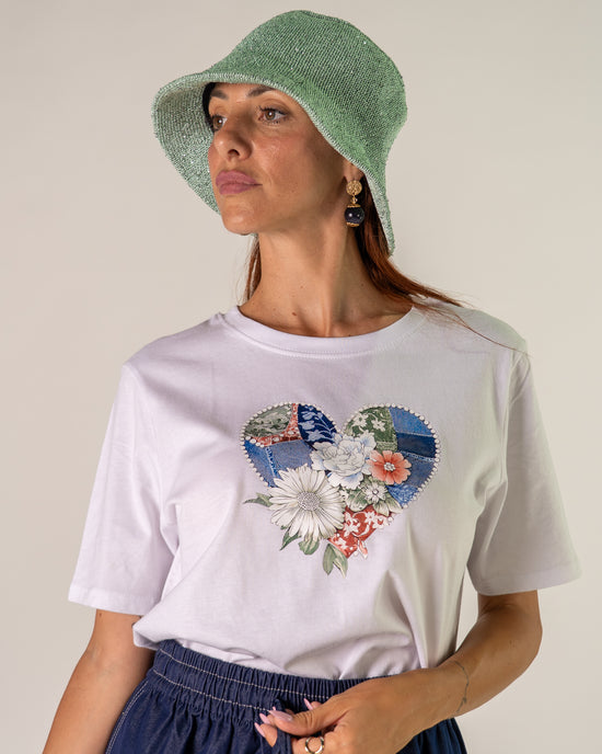 T-shirt Cuore Fiorito