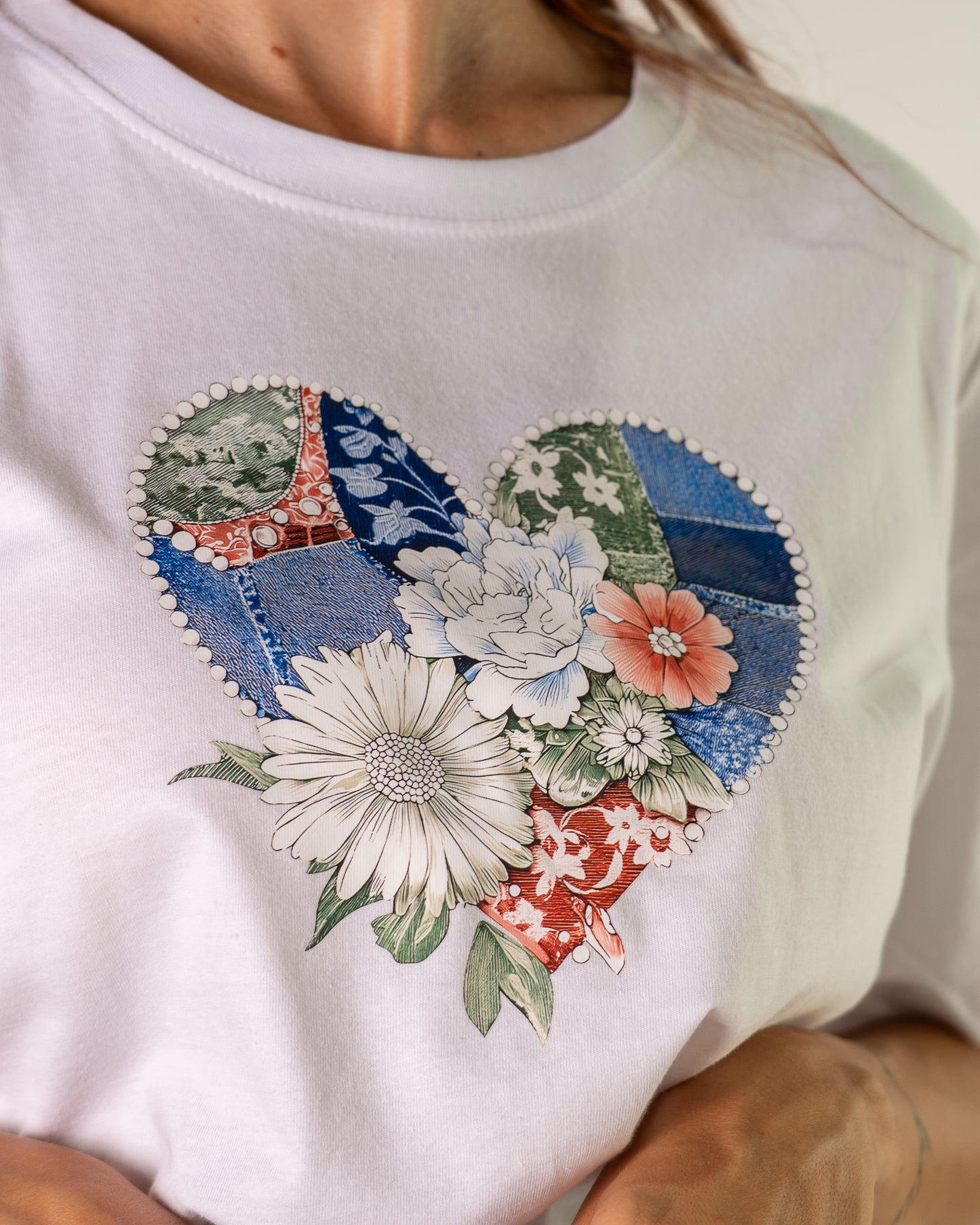 T-shirt Cuore Fiorito