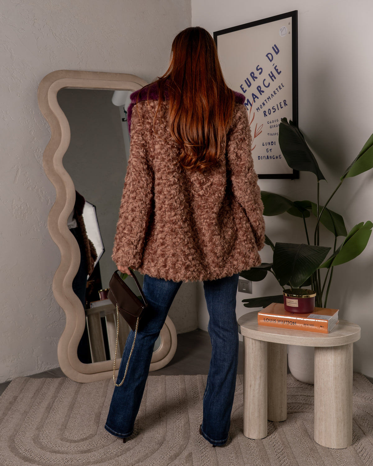 Pelliccia in bouclè stile Teddy