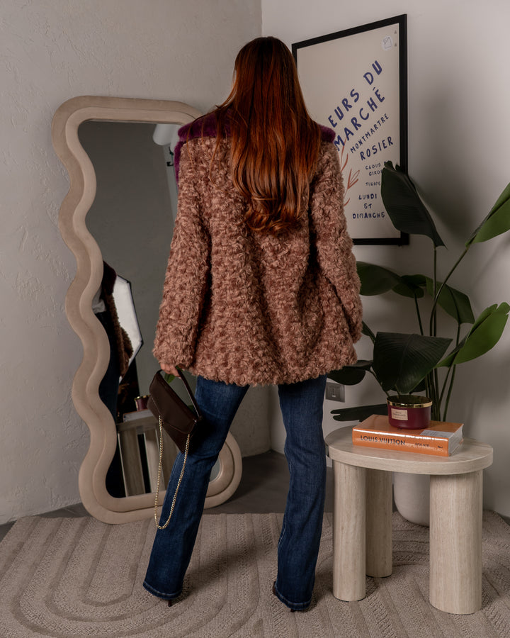 Pelliccia in bouclè stile Teddy