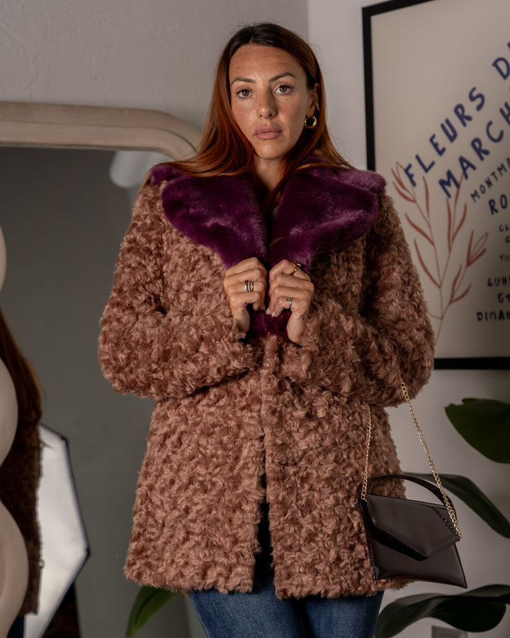 Pelliccia in bouclè stile Teddy