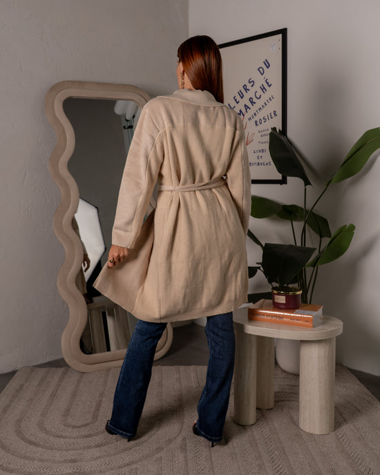Cappotto lungo in maglia