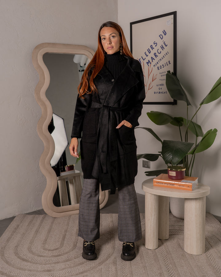 Cappotto lungo in maglia
