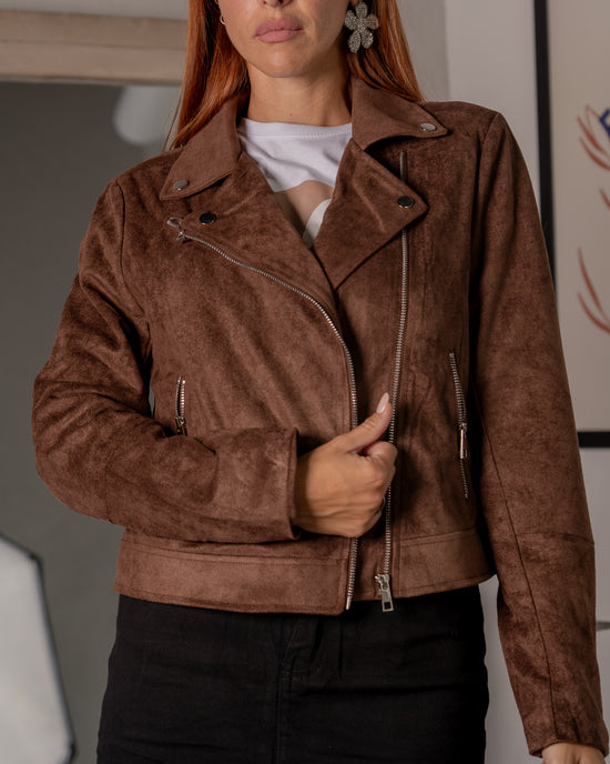 Giubbino modello chiodo in dainetto F/W