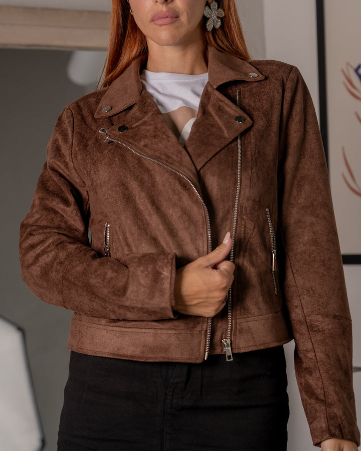 Giubbino modello chiodo in dainetto F/W