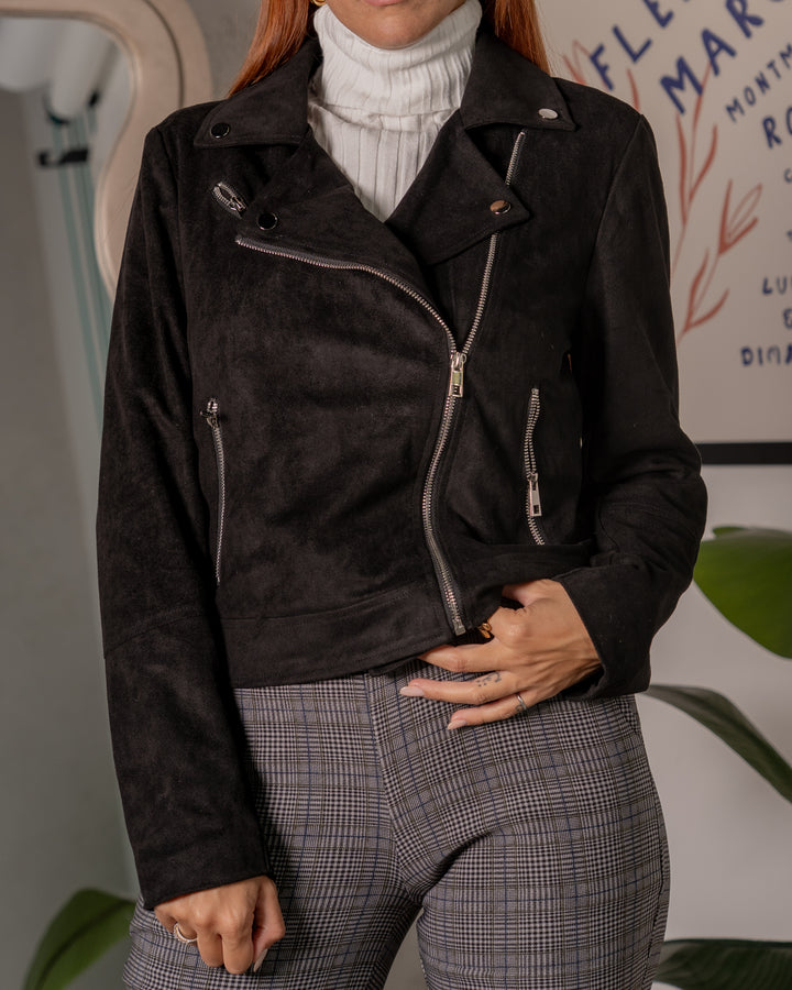 Giubbino modello chiodo in dainetto F/W