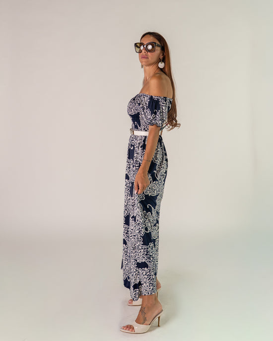 Abito Bardot Blu