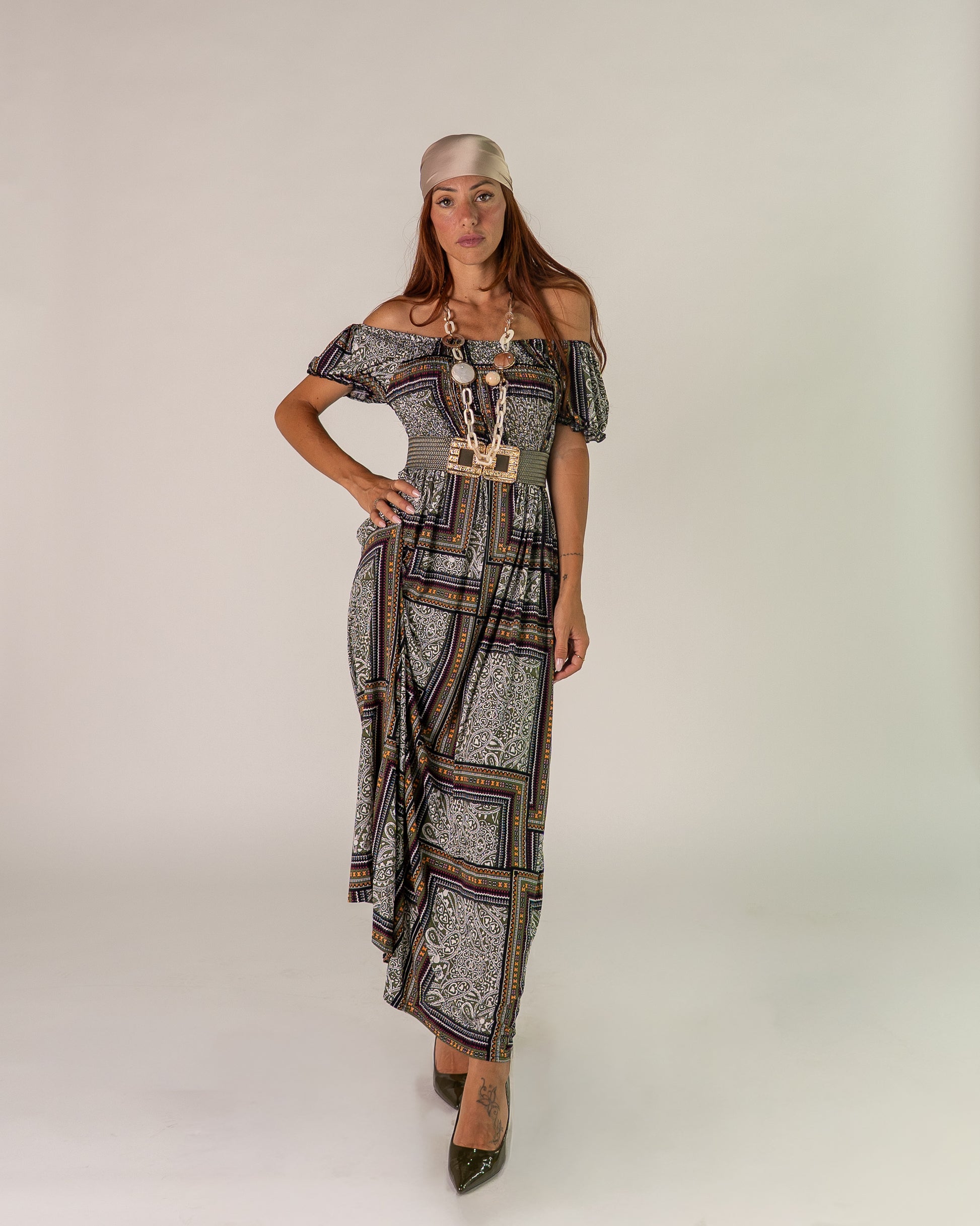Abito Bardot Boho Nero