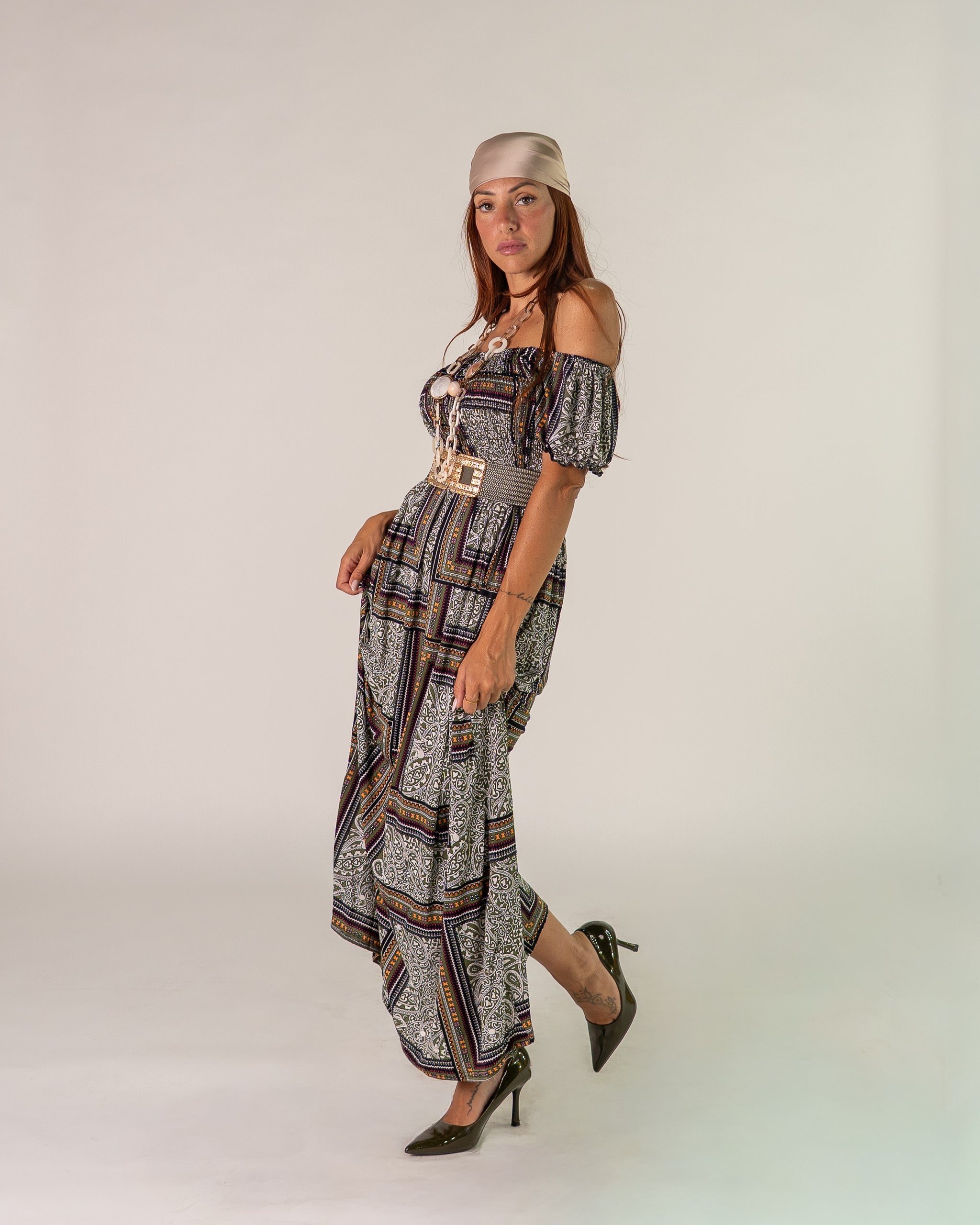 Abito Bardot Boho Nero