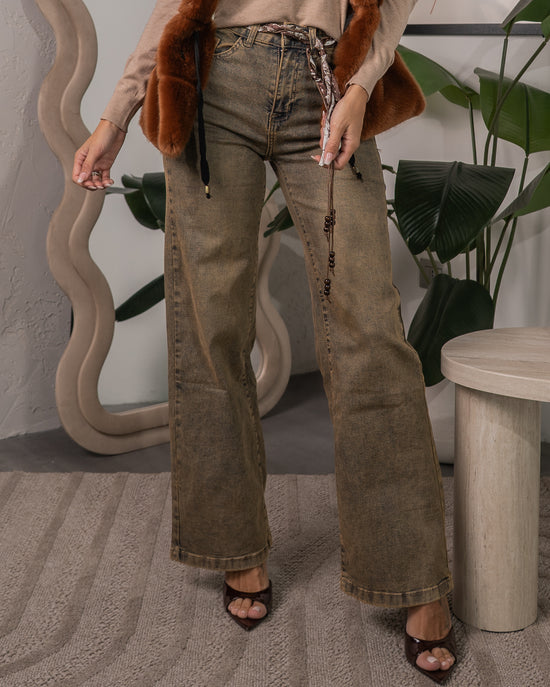 Jeans Sabbiato con Foulard F/W