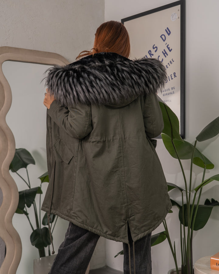 Parka Urban con Cappuccio Ecopelliccia