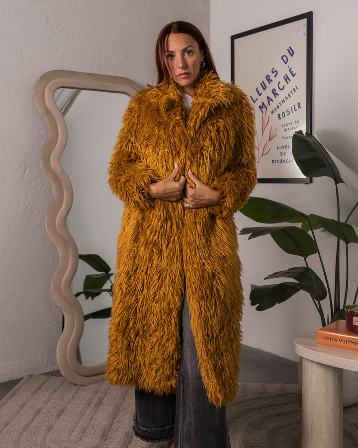 Cappotto Lungo in Ecopelliccia