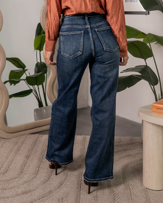 Jeans Wide-Leg con applicazioni