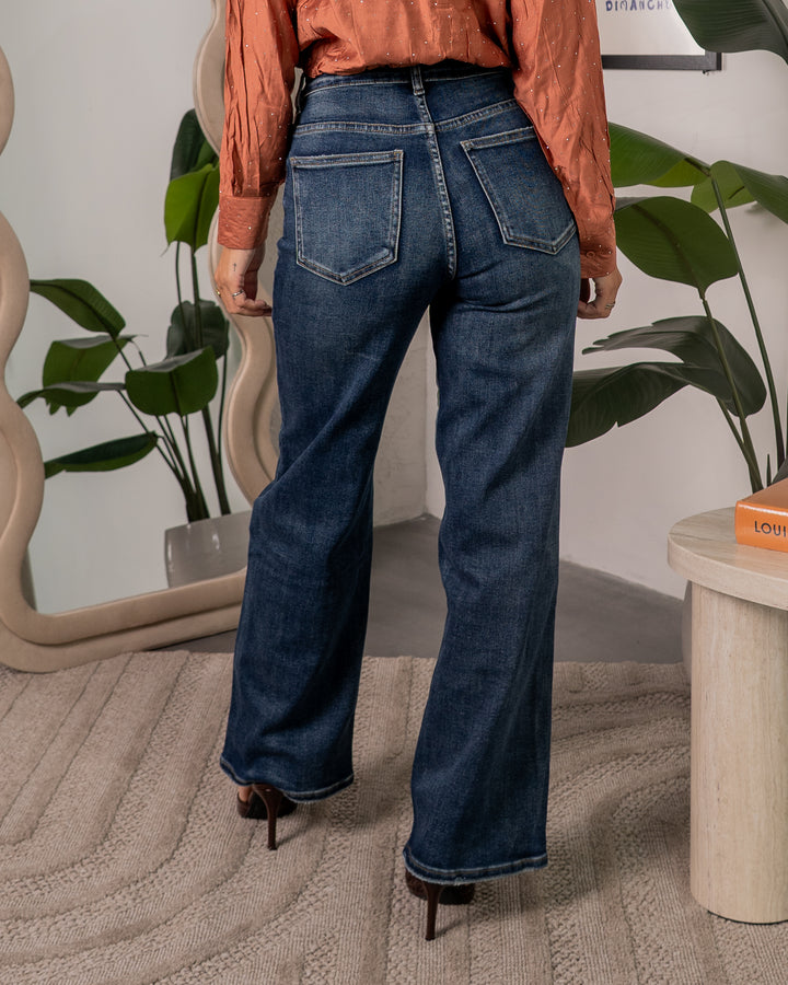 Jeans Wide-Leg con applicazioni